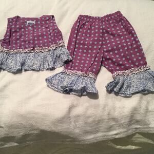 Young colors 12m Purple/baby blue ruffle worn once